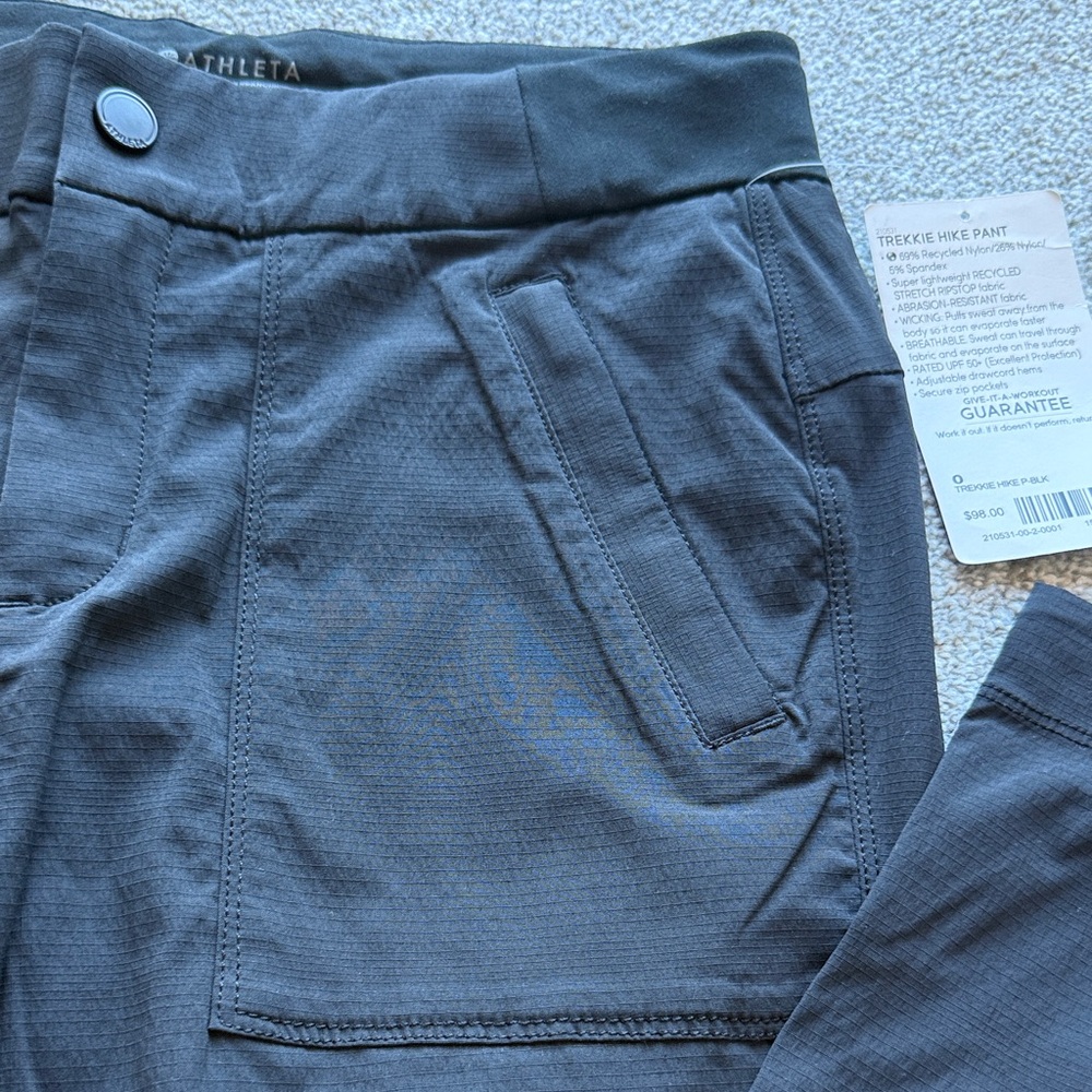Athleta Black Trekkie Hike Straight Leg Pants - Picture 3 of 5